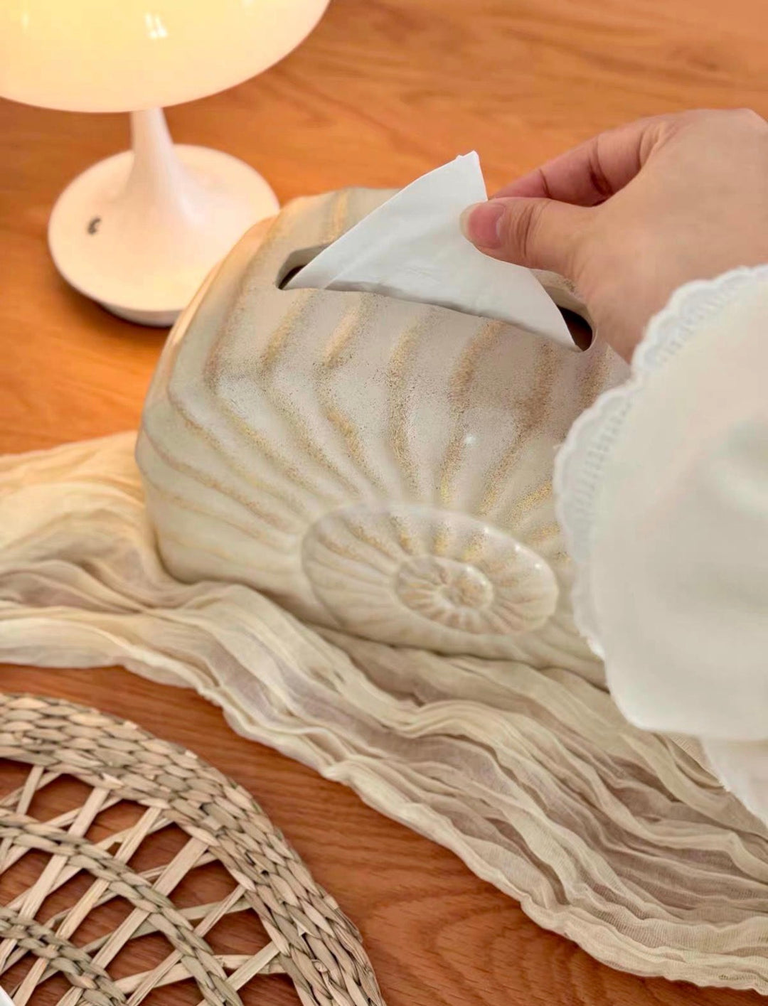 Ammonite オブジェクトティッシュケースホルダー