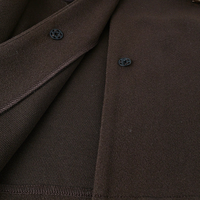 シェルベルト付きノーカラージャケット