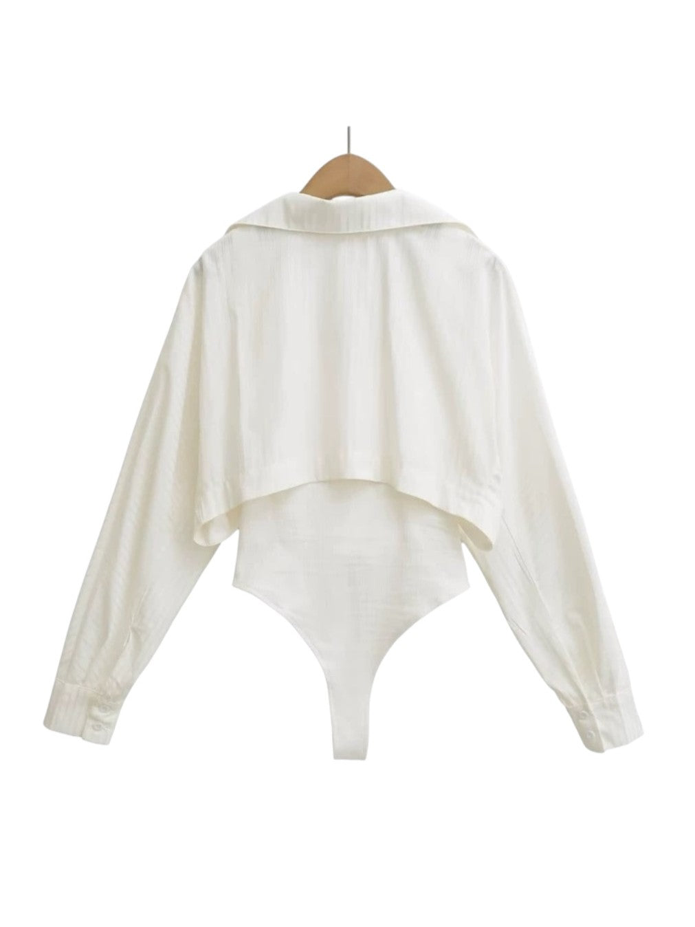 レイヤー風シャツボディースーツ