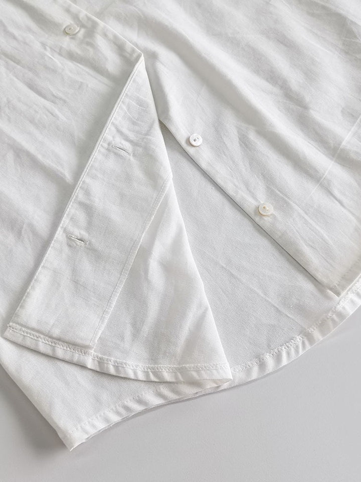 ホワイトルーズシャツフレアスカートセット