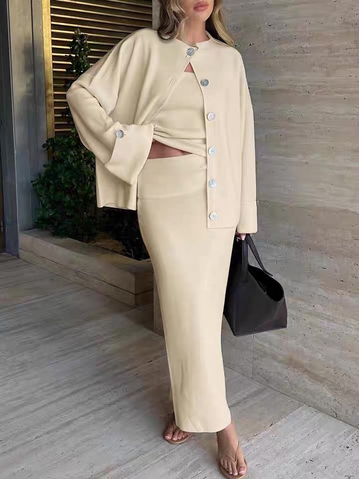 ニットカーディガン3点セットアンサンブル