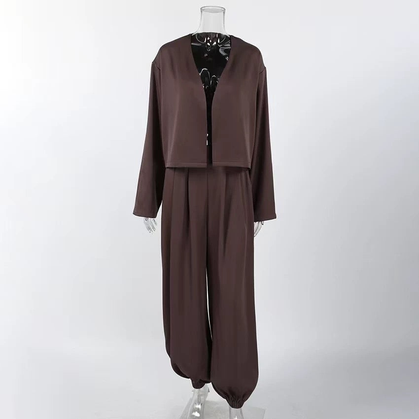 タック入りバルーンパンツジャケットセット