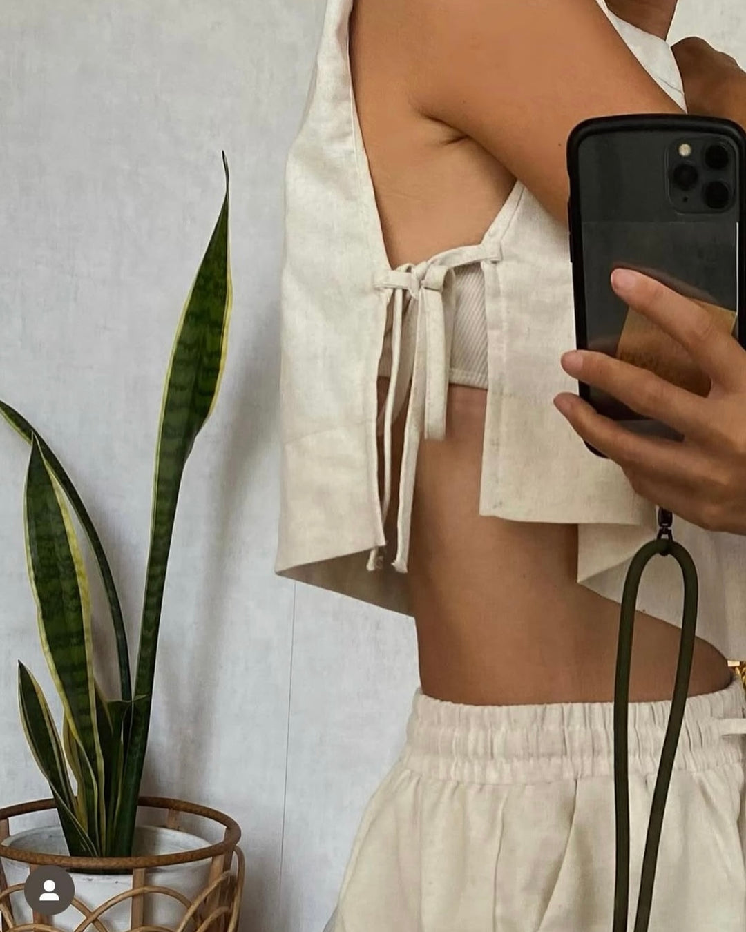 ノースリーブサイドリボンセットアップ