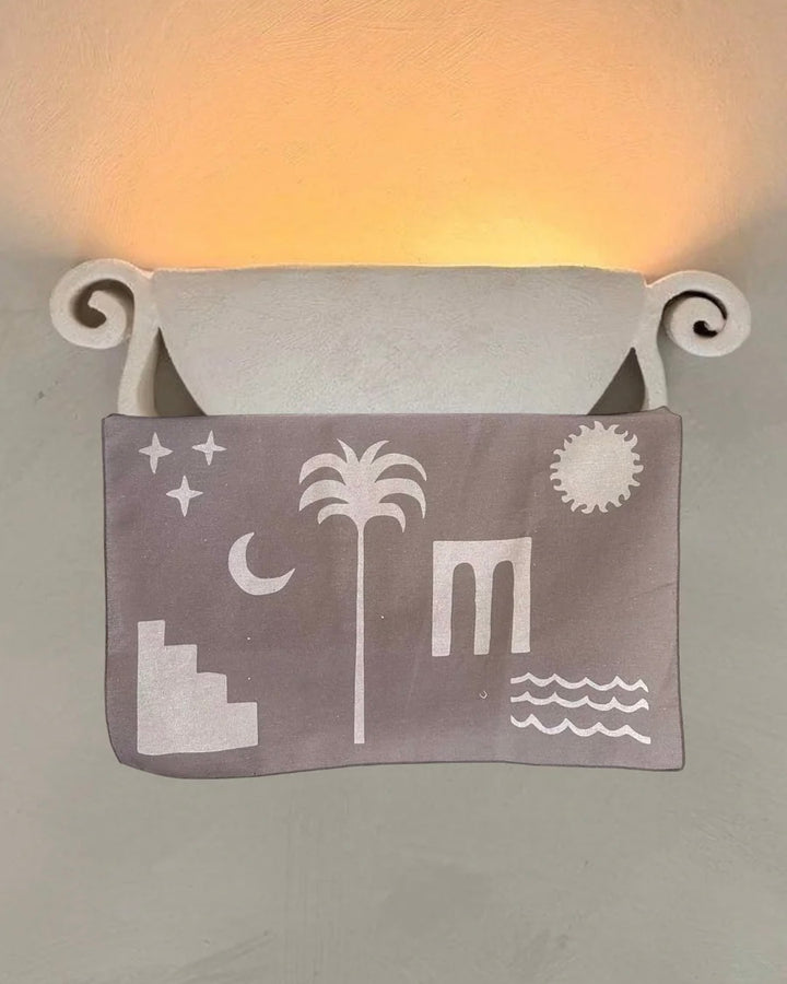 アートリネンマルチラグ (Palm Tree Night)