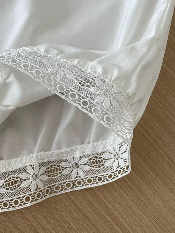 裾レースバギーリラックスパンツ