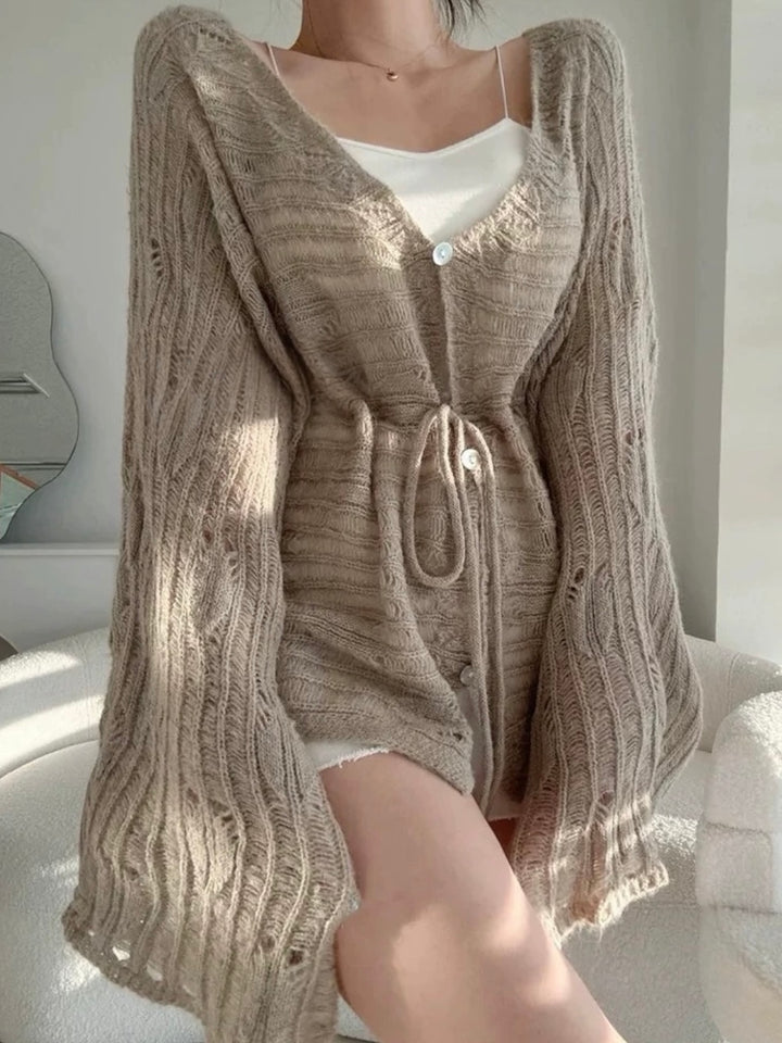 モヘアクロシェニットチュニック