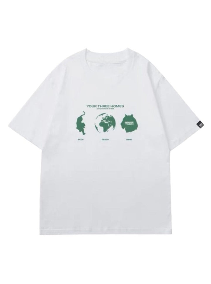 Body Earth MindプリントTシャツ