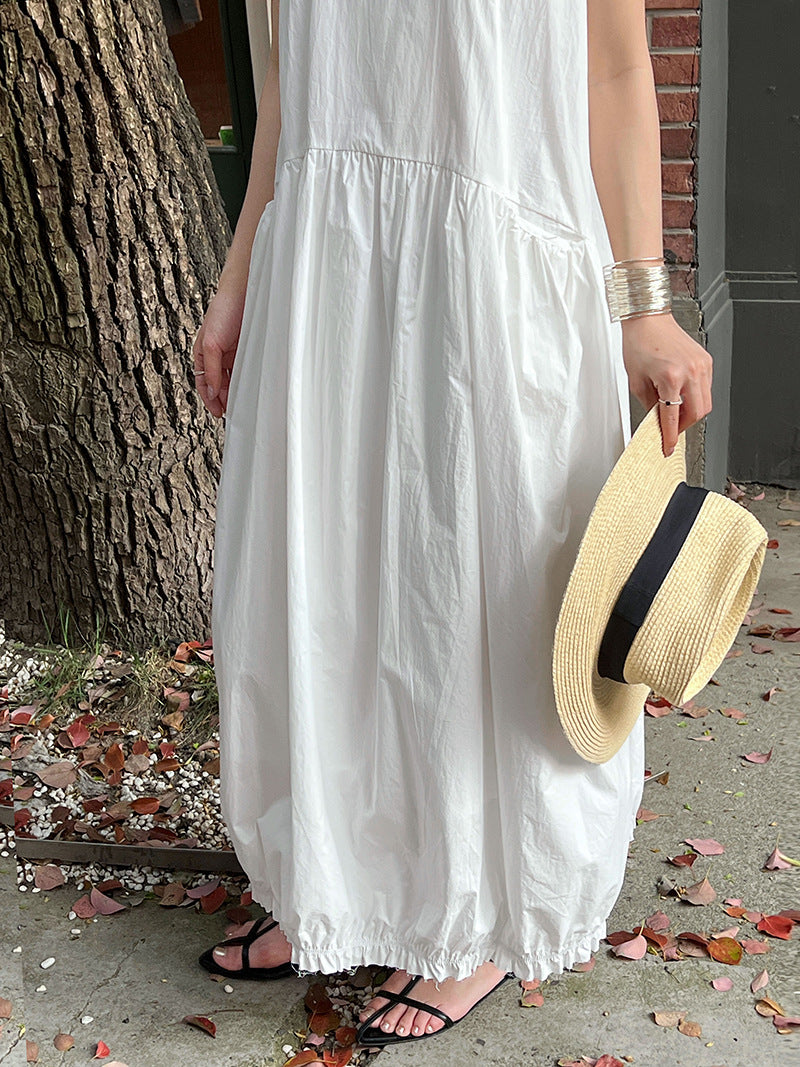 バルーンシルエットポケットワンピース