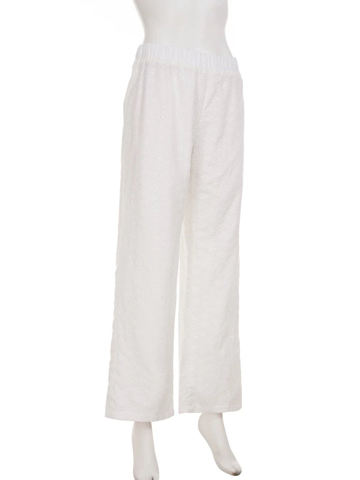 カットワークレースイージーパンツ