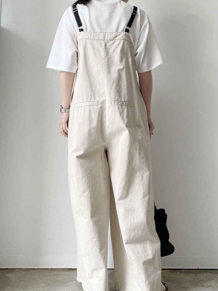 【 Select 】綿ツイルアシメサロペット