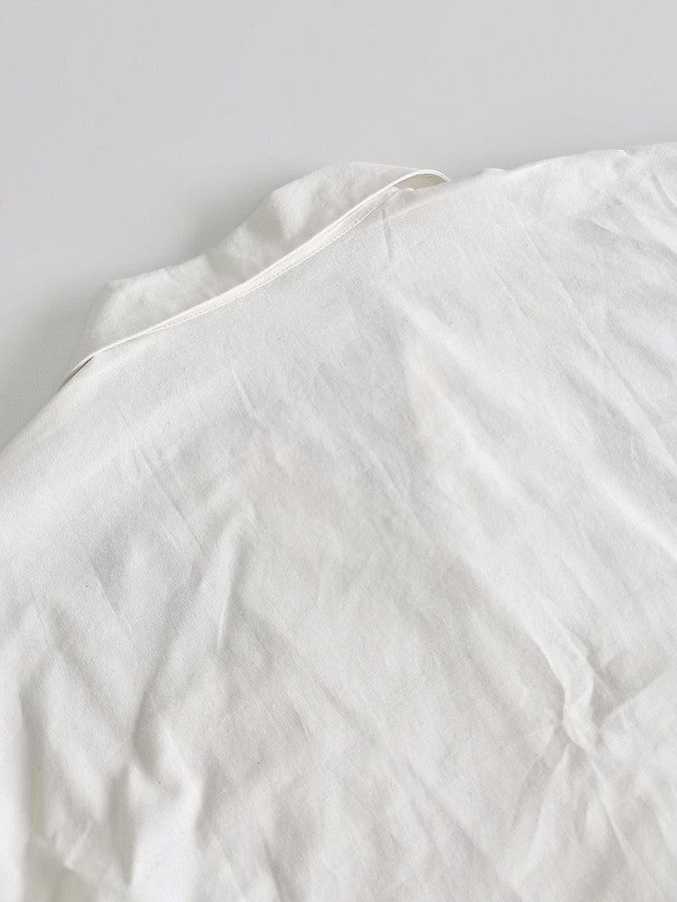 ホワイトルーズシャツフレアスカートセット