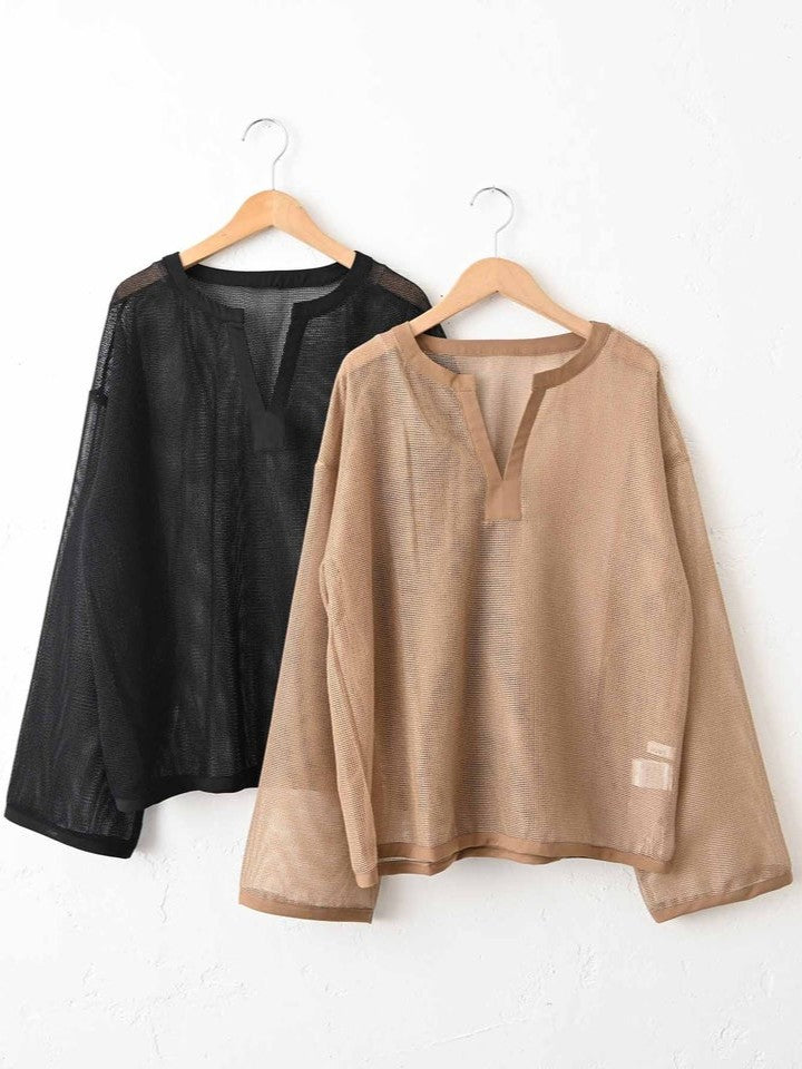 【 Select 】メッシュカットソースキッパープルオーバー