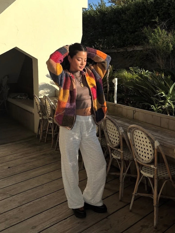 カットワークレースイージーパンツ