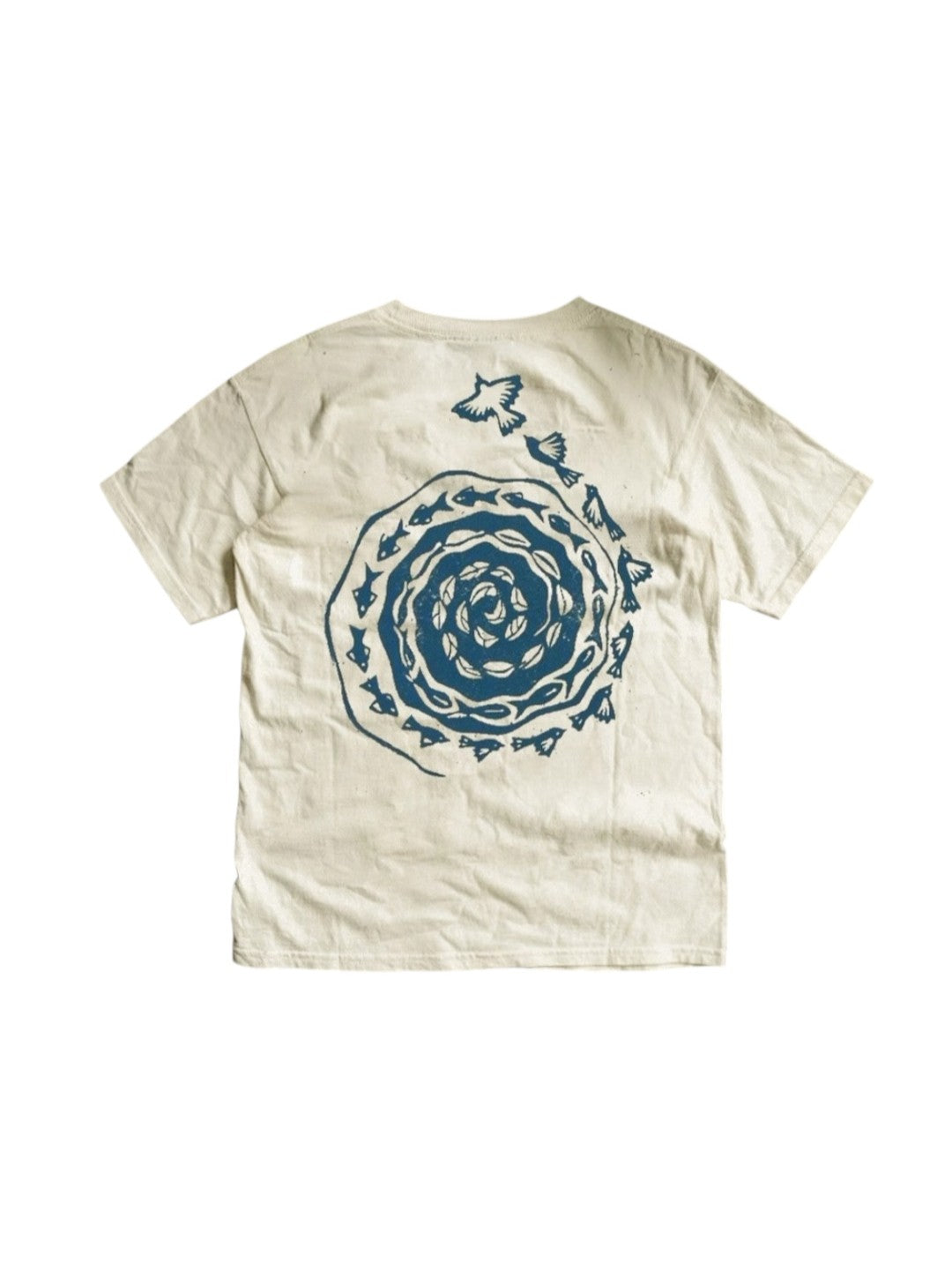 Uzu Fish Bird プリント Tシャツ