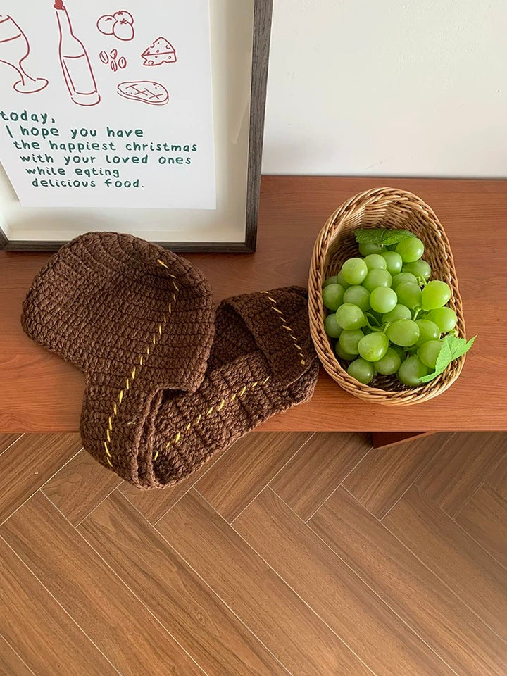 ロングイヤーフラップニットハット