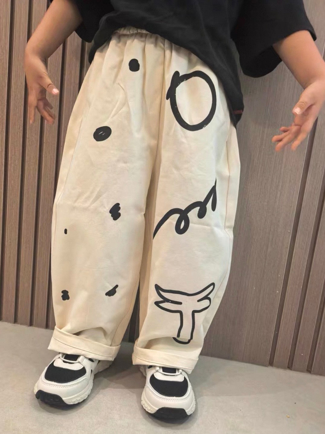 【KIDS】ニュアンスアートデザインパンツ