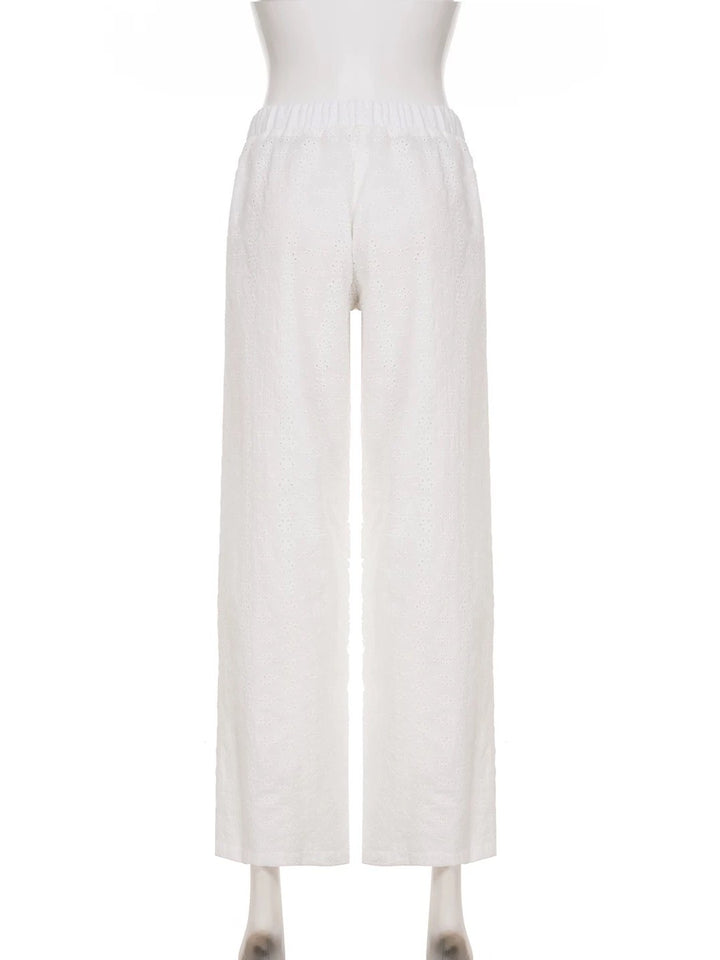 カットワークレースイージーパンツ