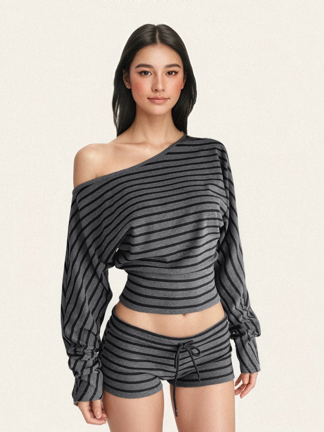 ボーダーローライズショートパンツ