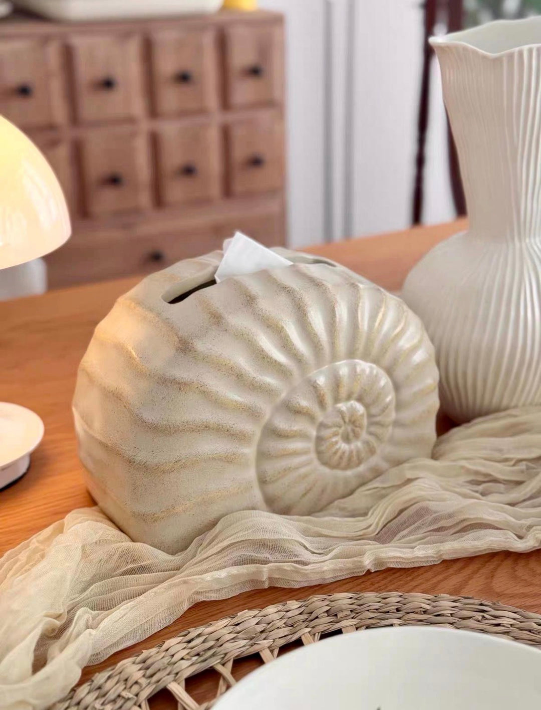 Ammonite オブジェクトティッシュケースホルダー