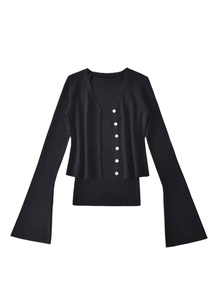 シェルボタンリブニットアサンブル