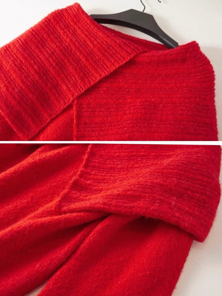 ビッグワイドカラー2Wayセーター