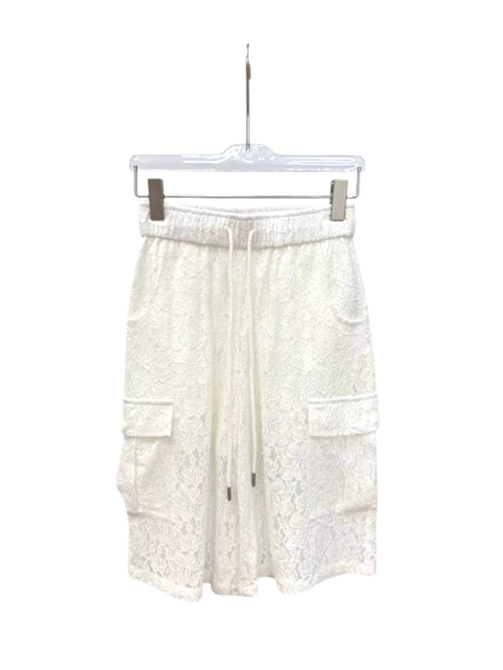 シアーレースカーゴバミューダパンツ