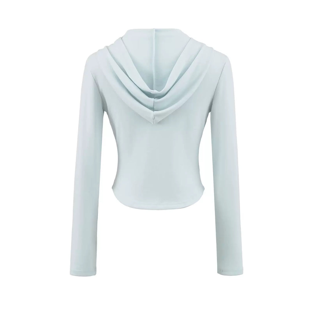 ベーシックソリッドカラージップアップパーカー