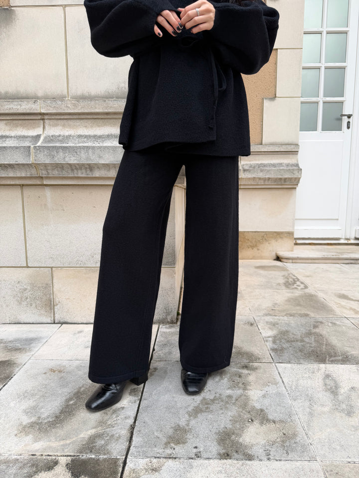 【アウトレット】(即納) ニットラップカーディガンパンツセット