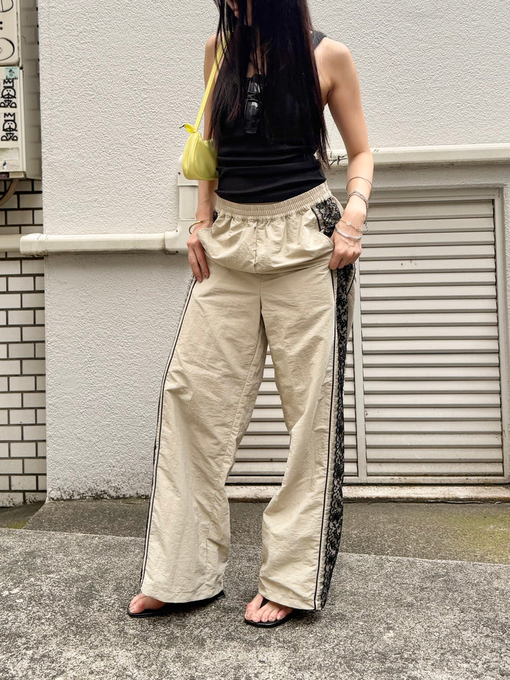 【 Select 】撥水・速乾レースラインワイドテックパンツ