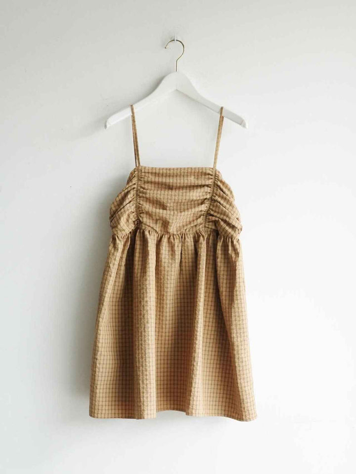 【 Select 】チェックギャザーチュニックキャミソール