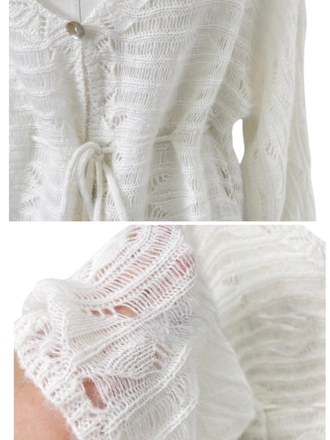 モヘアクロシェニットチュニック