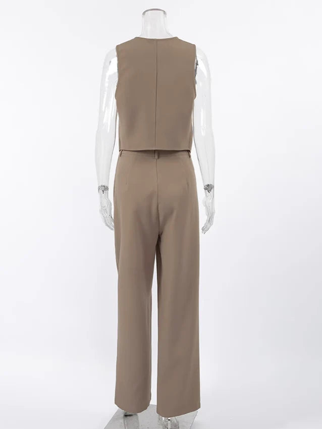 【アウトレット】(即納) クロスベストダブルタックルーズパンツセット