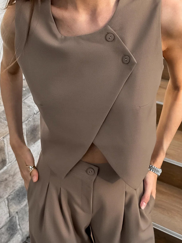 【アウトレット】(即納) クロスベストダブルタックルーズパンツセット