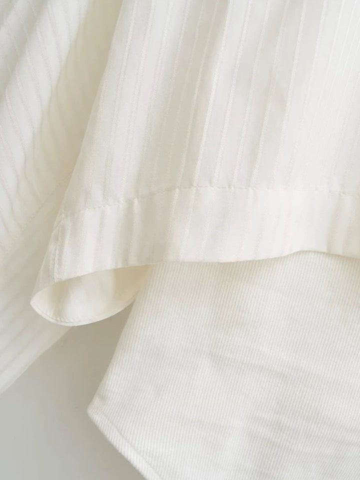 レイヤー風シャツボディースーツ