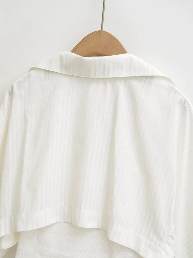 レイヤー風シャツボディースーツ