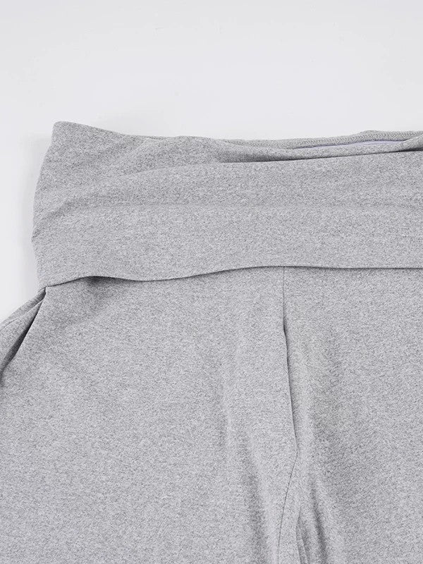 ソフトドレープ クロップドワイドパンツ