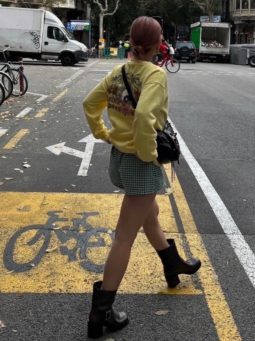 ギンガムボクサーリラックスショートパンツ