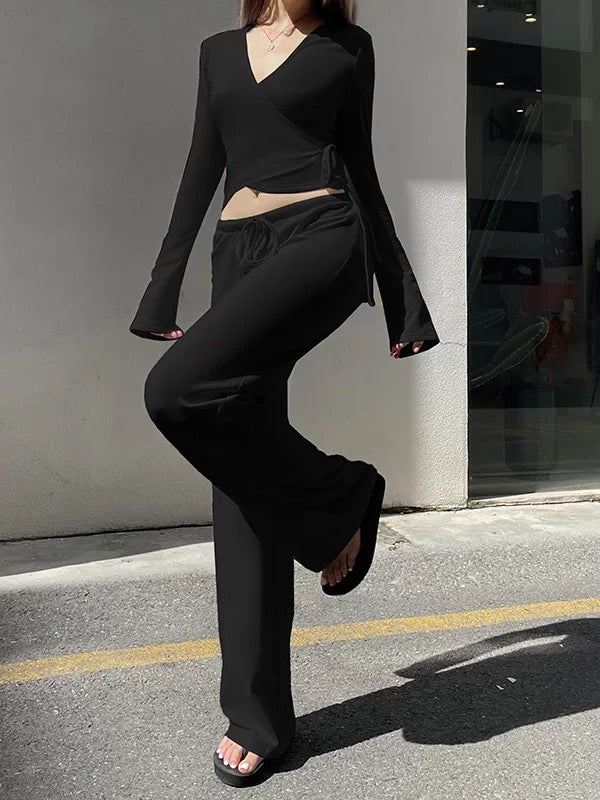 ストレートイージー裏起毛パンツ