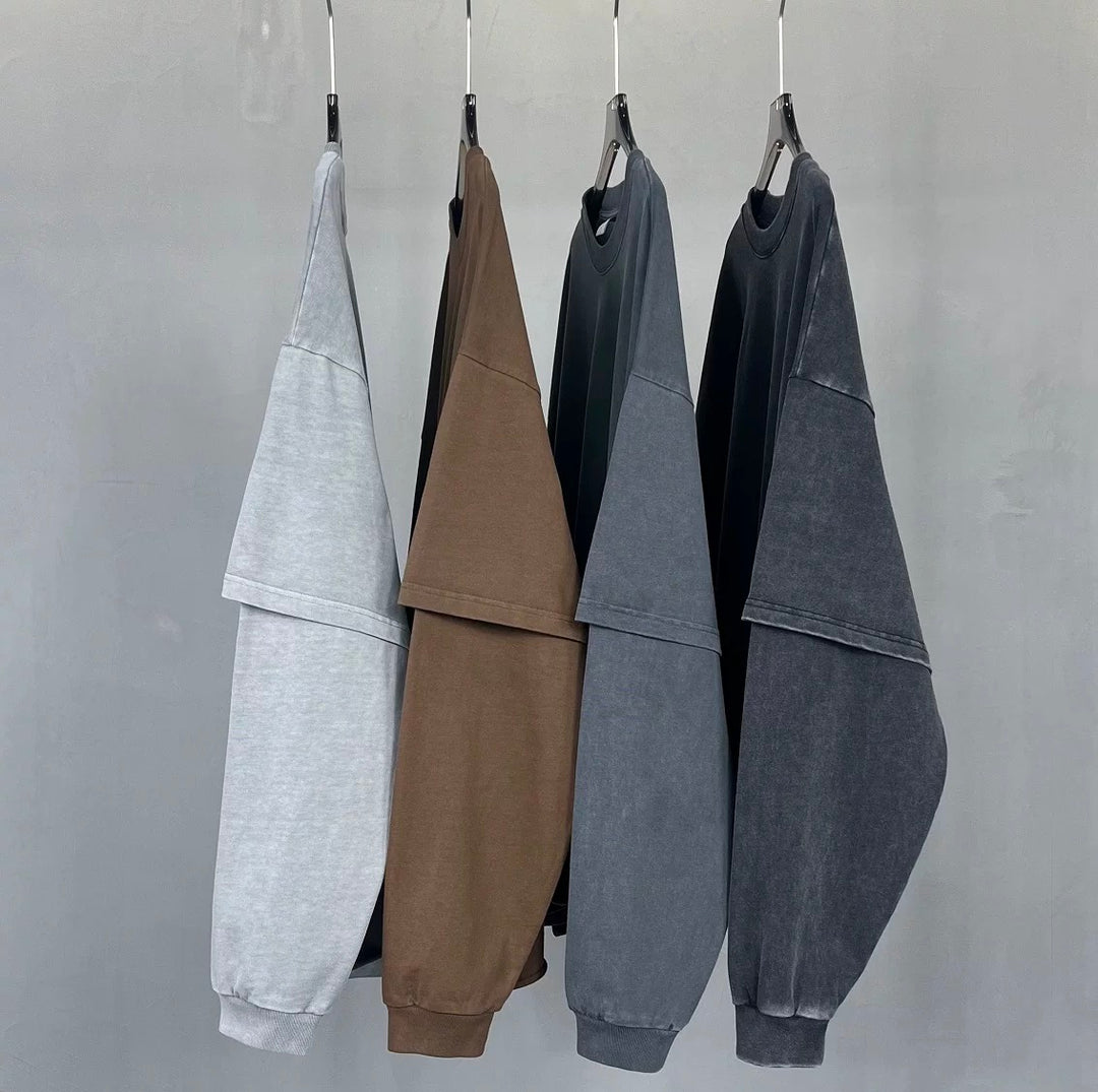 12オンスレイヤードスリーブルーズプルオーバー