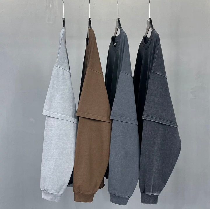 12オンスレイヤードスリーブルーズプルオーバー