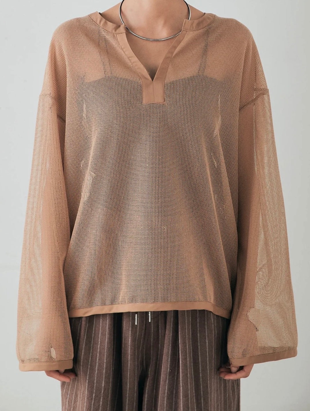 【 Select 】メッシュカットソースキッパープルオーバー