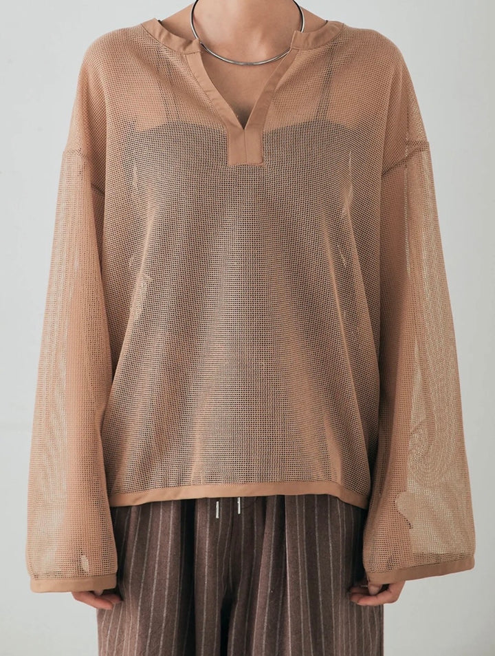 【 Select 】メッシュカットソースキッパープルオーバー