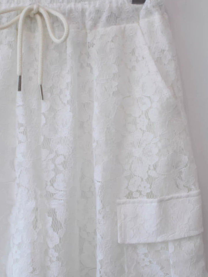 シアーレースカーゴバミューダパンツ