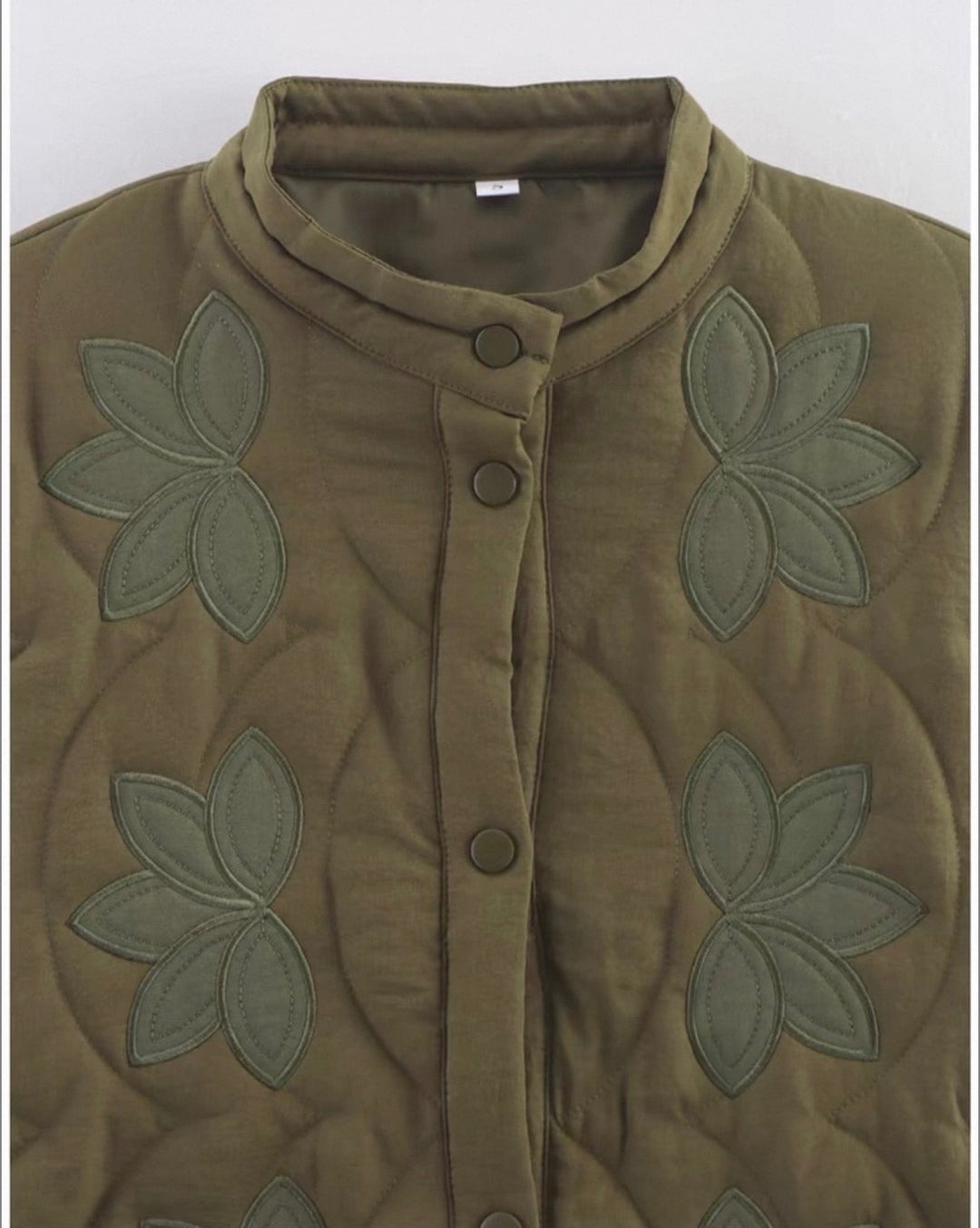 フラワー柄キルティングジャケット