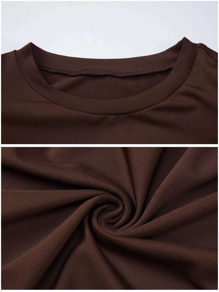 肩パッドインギャザーミニワンピース