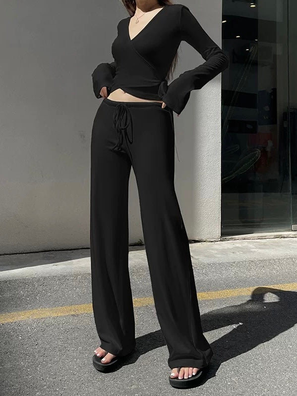 ストレートイージー裏起毛パンツ