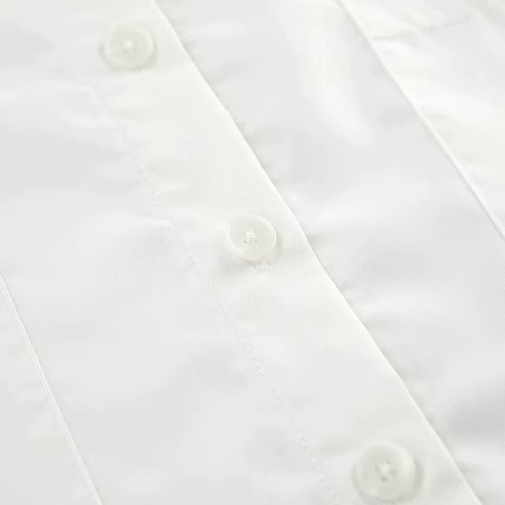 フロントスリットシャツマキシワンピース