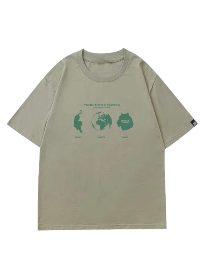 Body Earth MindプリントTシャツ