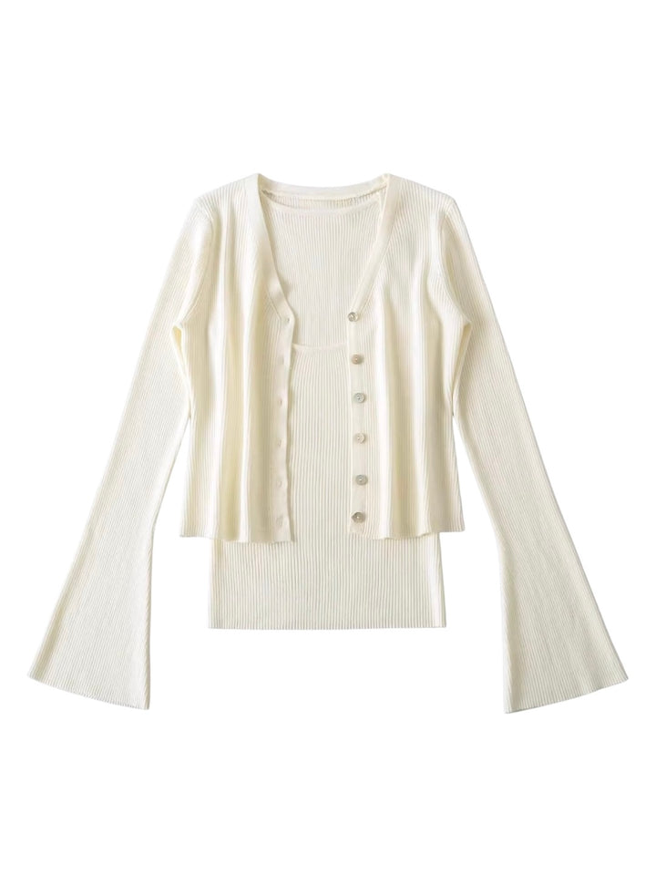 シェルボタンリブニットアサンブル