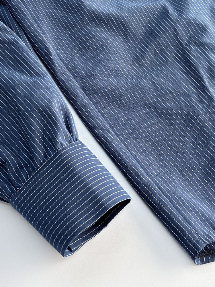 ピンストライプシャツパンツセットアップ